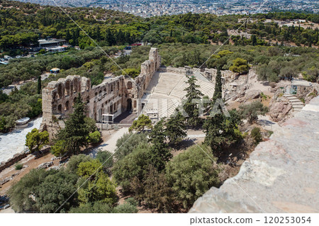 Ancient theater in Greece, Athnes Ancient theater in Greece, Athnes 120253054