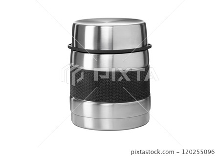 Metal thermos for food. Food thermos. Container for food Metal thermos for food. Food thermos. Container for food 120255096