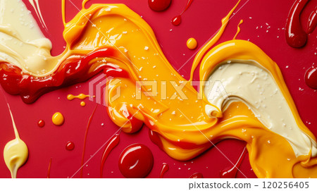 Abstract yellow red white background 120256405
