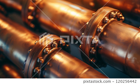 Copper pipes. Copper pipe assembly 120256442