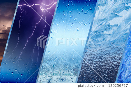 Weather forecast concept collage 120256737