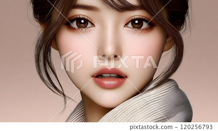 Elegant close-up of a beautiful woman 120256793