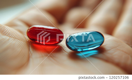 Make your choice - blue or red. Make your choice - blue or red. 120257106