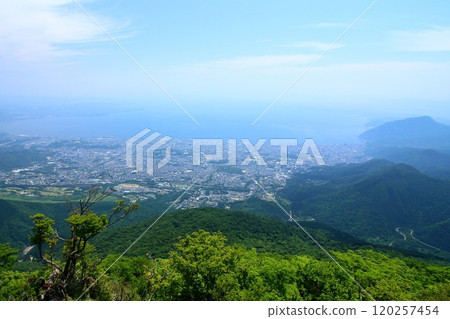 別府市(從鶴見岳展望台) 別府市(從鶴見岳展望台) 120257454