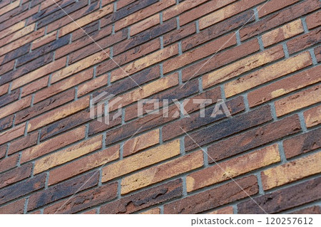Brick wall background. Brick wall background texture. Background of modern brick wall. brick wall for brickwork background design. 120257612
