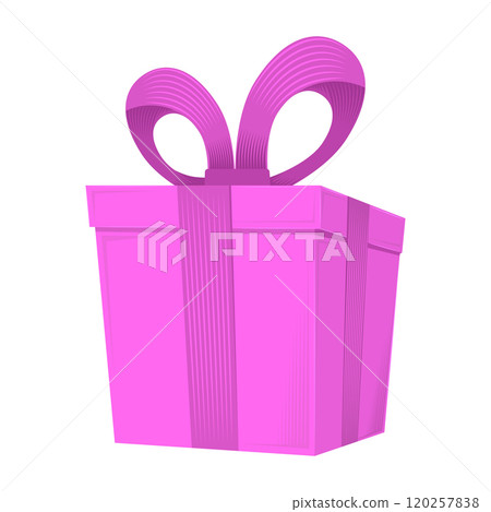 Vector pink box isolated on white background 120257838