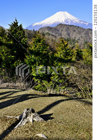 從道志山奧野岳輸電塔眺望富士山 120258138