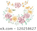 玫瑰花環的水彩插圖 玫瑰花環的水彩插圖 120258627
