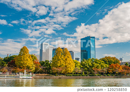 View of OBP from Kema Sakuranomiya Park, Osaka City 120258850