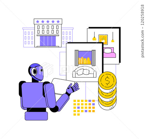 AI-Powered Dynamic Pricing abstract concept vector illustration. 120258918