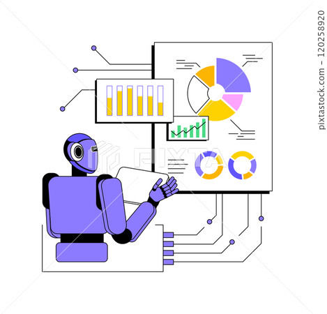 AI-Enhanced Compliance and Regulatory Reporting abstract concept vector illustration. 120258920
