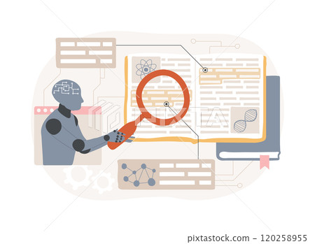 AI-Analyzed Scientific Literature abstract concept vector illustration. 120258955