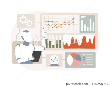 AI-Supported Predictive Modeling abstract concept vector illustration. 120258957
