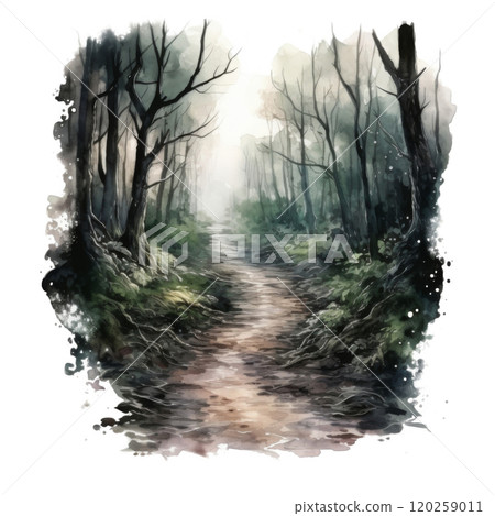 A Path Through a Watercolor Forest A Path Through a Watercolor Forest 120259011