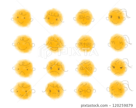 孩子們的臉上表情各異 孩子們的臉上表情各異 120259879