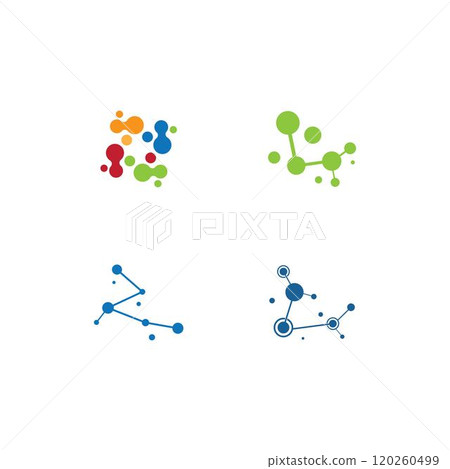 Molecule logo template vector 120260499