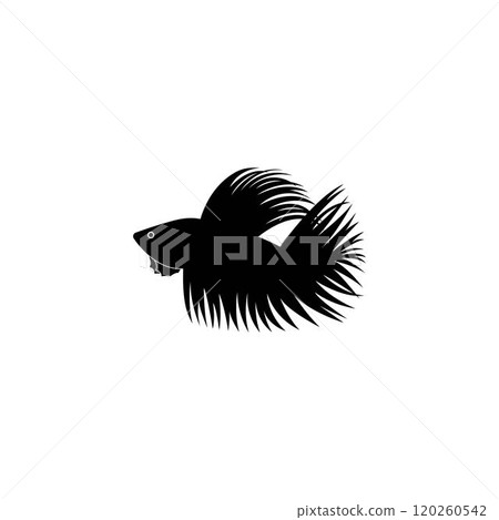 Betta fish vector silhouette 120260542