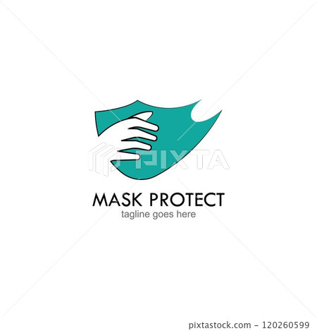 Face Mask Logo Design Vector 120260599