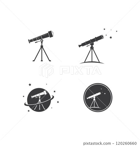 Telescope logo icon vector 120260660
