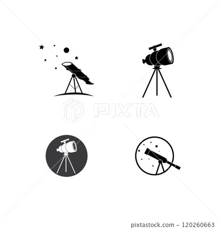 Telescope logo icon vector Telescope logo icon vector 120260663
