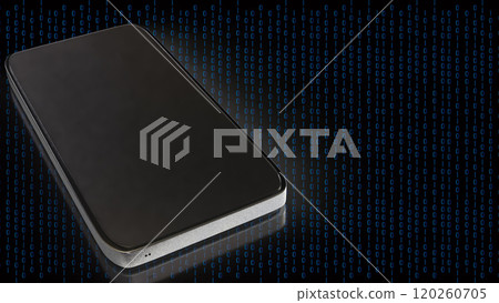 The smart phone on digital  background for technology concept 3d rendering. 120260705