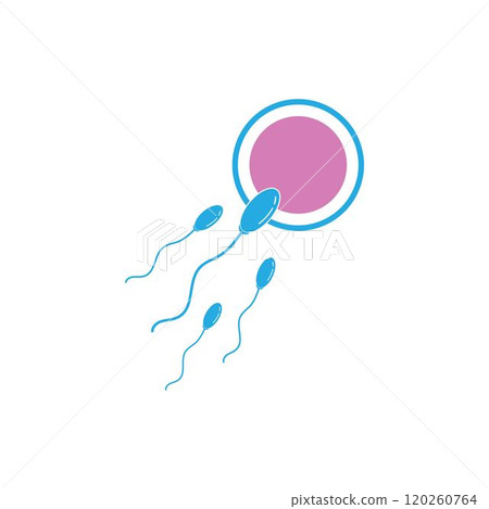 Sperm / Spermatozoa vector logo template 120260764