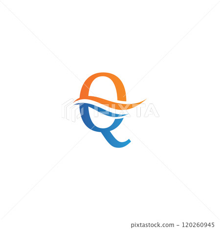 Q letter water wave logo vector Q letter water wave logo vector 120260945