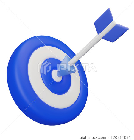 arrow in target 3D graphic 120261035