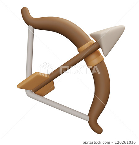 bow and arrow 3D graphic bow and arrow 3D graphic 120261036