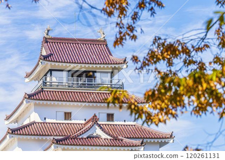 Tsuruga Castle (Aizuwakamatsu Castle) in late autumn, Aizuwakamatsu City, Fukushima Prefecture 120261131