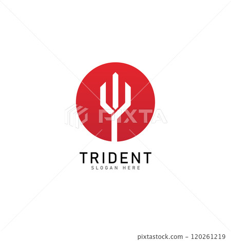trident logo template vector icon illustration design trident logo template vector icon illustration design 120261219