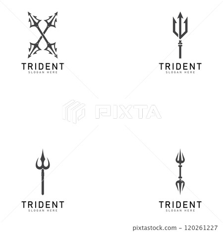 trident logo template vector icon illustration design 120261227