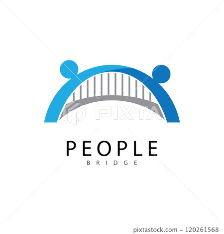 bridge people logo icon vector illustration 120261568