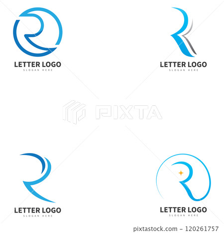 R letter vector logo abstract 120261757