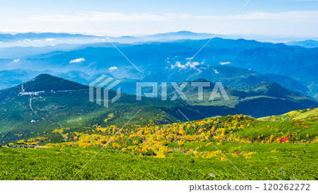 秋季登山禦嶽山：從山路眺望（八合目石室避難所～大瀧山頂） 120262272