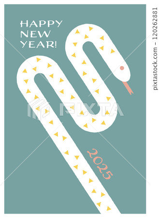 2025 蛇年新年賀卡模板 120262881