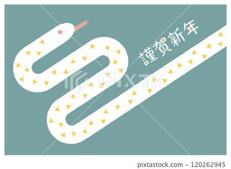 2025 蛇年新年賀卡模板 120262945