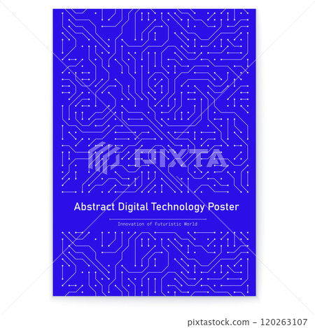 Creative Poster with Innovative High-Tech Digital Design 120263107