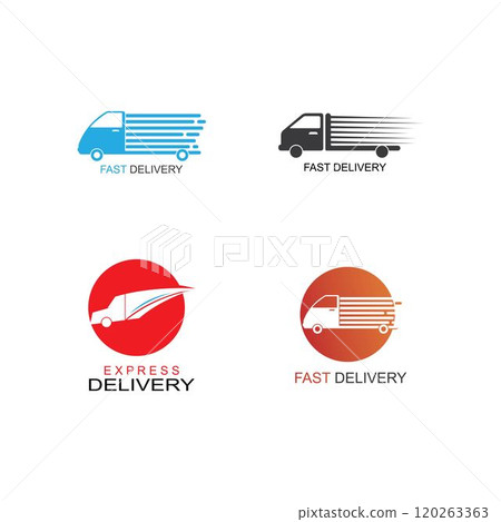 Delivery truck icon vector 120263363