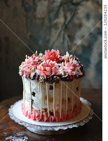 Big birthday cake. Generative AI 120264235