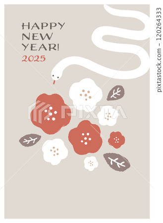 2025 Year of the Snake New Year's card template 2025 Year of the Snake New Year's card template 120264333