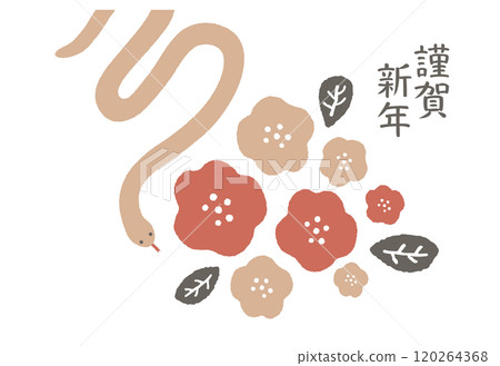 2025 蛇年新年賀卡模板 120264368