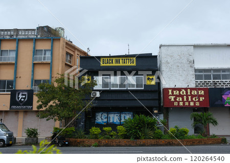 The streets of Koza Street in Okinawa, a town that flourished as an entertainment district for the US military stationed there 120264540