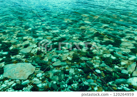 Rocky river bank 120264959