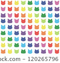 Colorful cat face silhouette 120265796