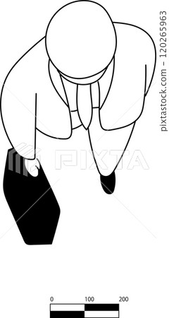 Flat illustration of a walking businessman 120265963