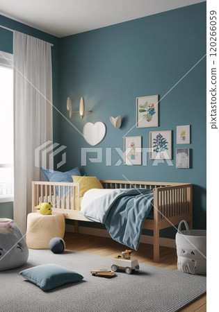 Children's room with natural interior (vertical) 02 Children's room with natural interior (vertical) 02 120266059