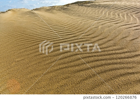 Mysterious wind patterns on the Tottori Sand Dunes 120266876
