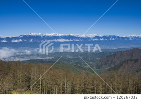 [Nagano Prefecture] The Northern Alps as seen from the offshore line of Utsukushigahara Park 120267032