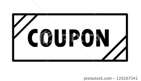 Simple coupon icon vector with ribbon 120267341